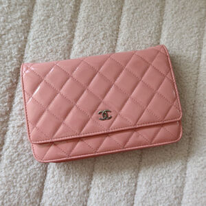 Chanel Patent Leather Pink WOC Wallet on Chain PRELOVED AUTHENTIC